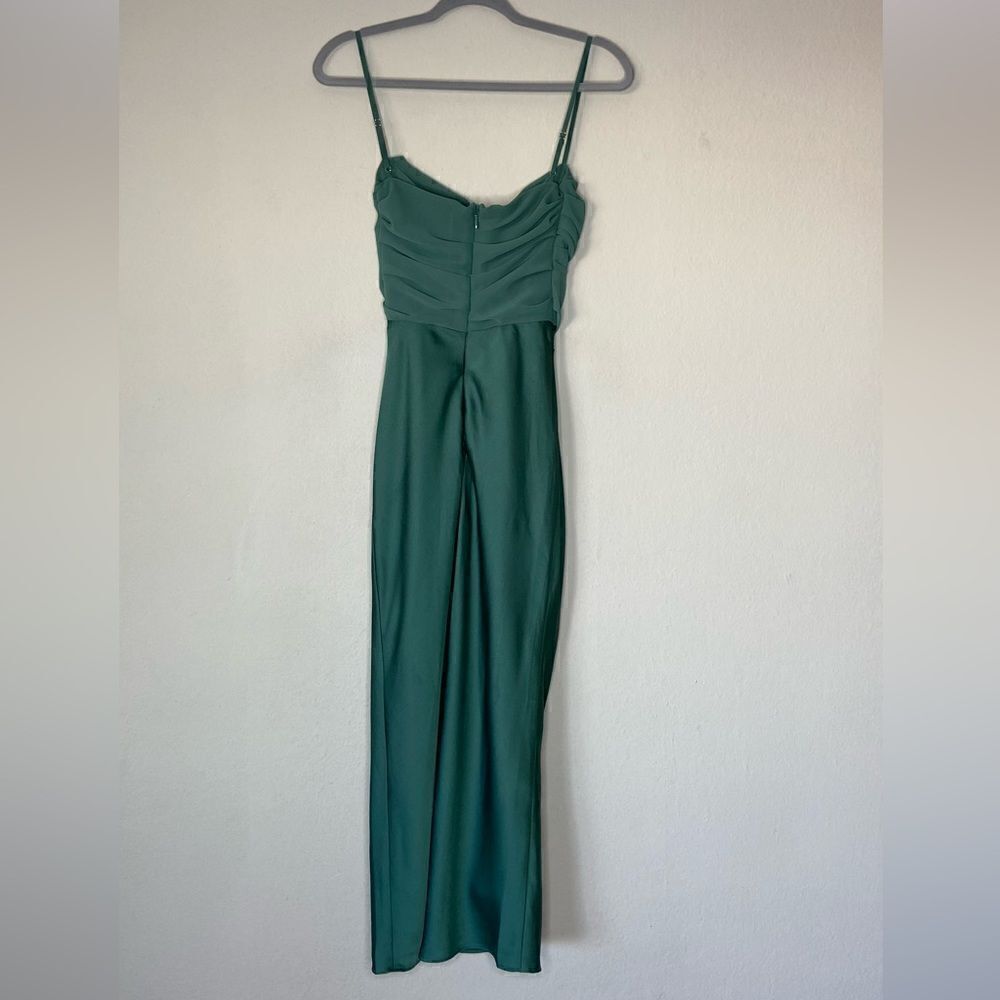 House of Cb Teia Forest Draped Corset Midi Green Dress Tank Size XS - Picture 10 of 12